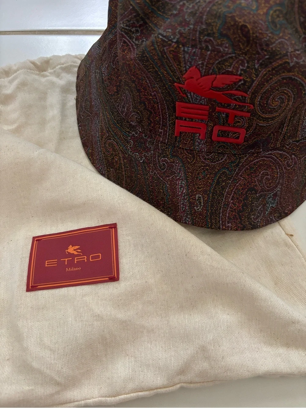 Etro Paisley Print Bucket Hat Size 57 Like New